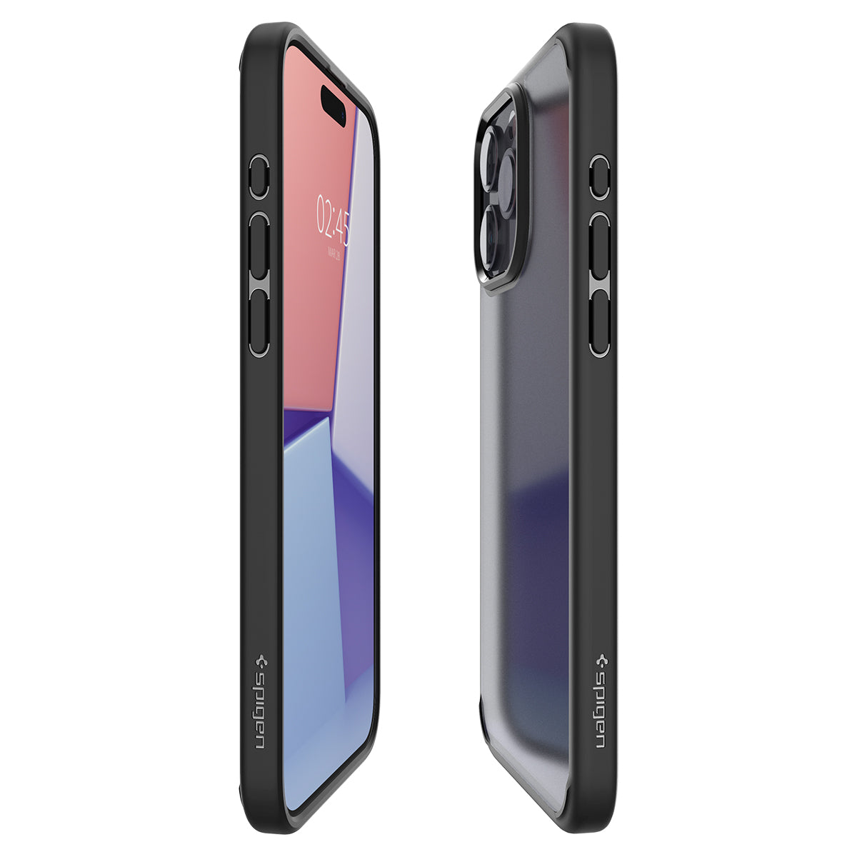 Schutzhülle Spigen Ultra Hybrid für Apple iPhone 15 Pro, Durchscheinend-Schwarz