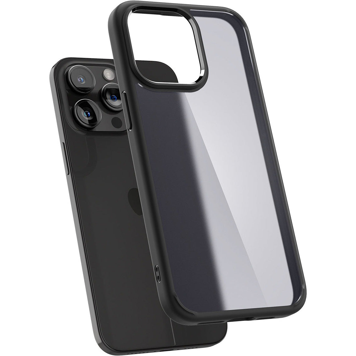 Schutzhülle Spigen Ultra Hybrid für Apple iPhone 15 Pro Max, Durchscheinend-Schwarz