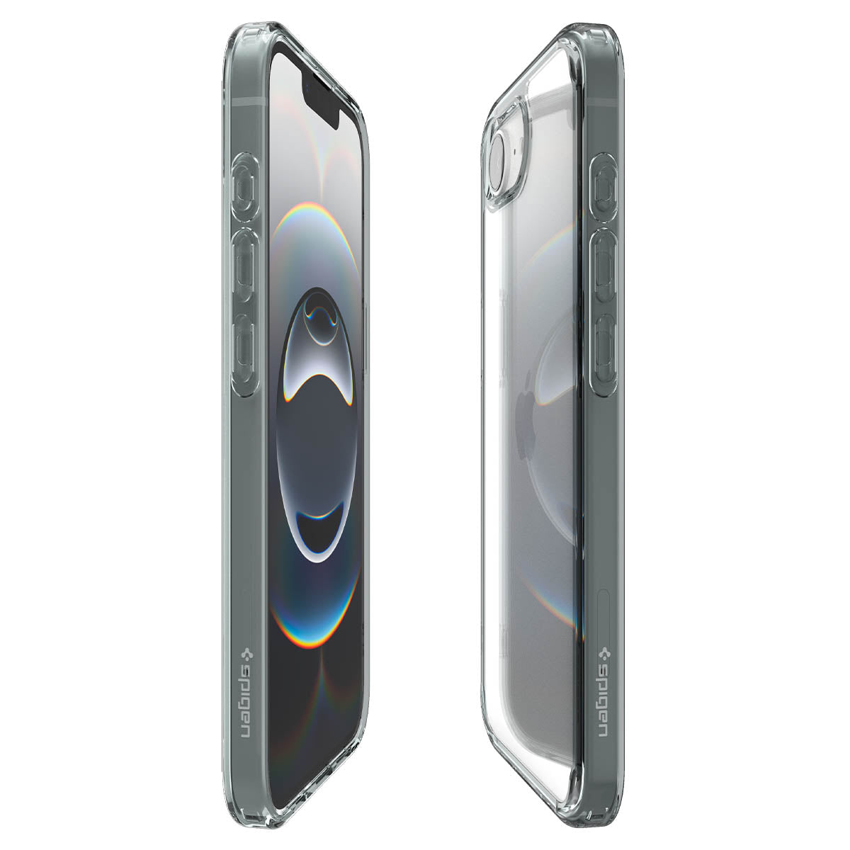 Handyhülle für iPhone 17e / 16e, Spigen Ultra Hybrid, Transparent-Rauchfarben