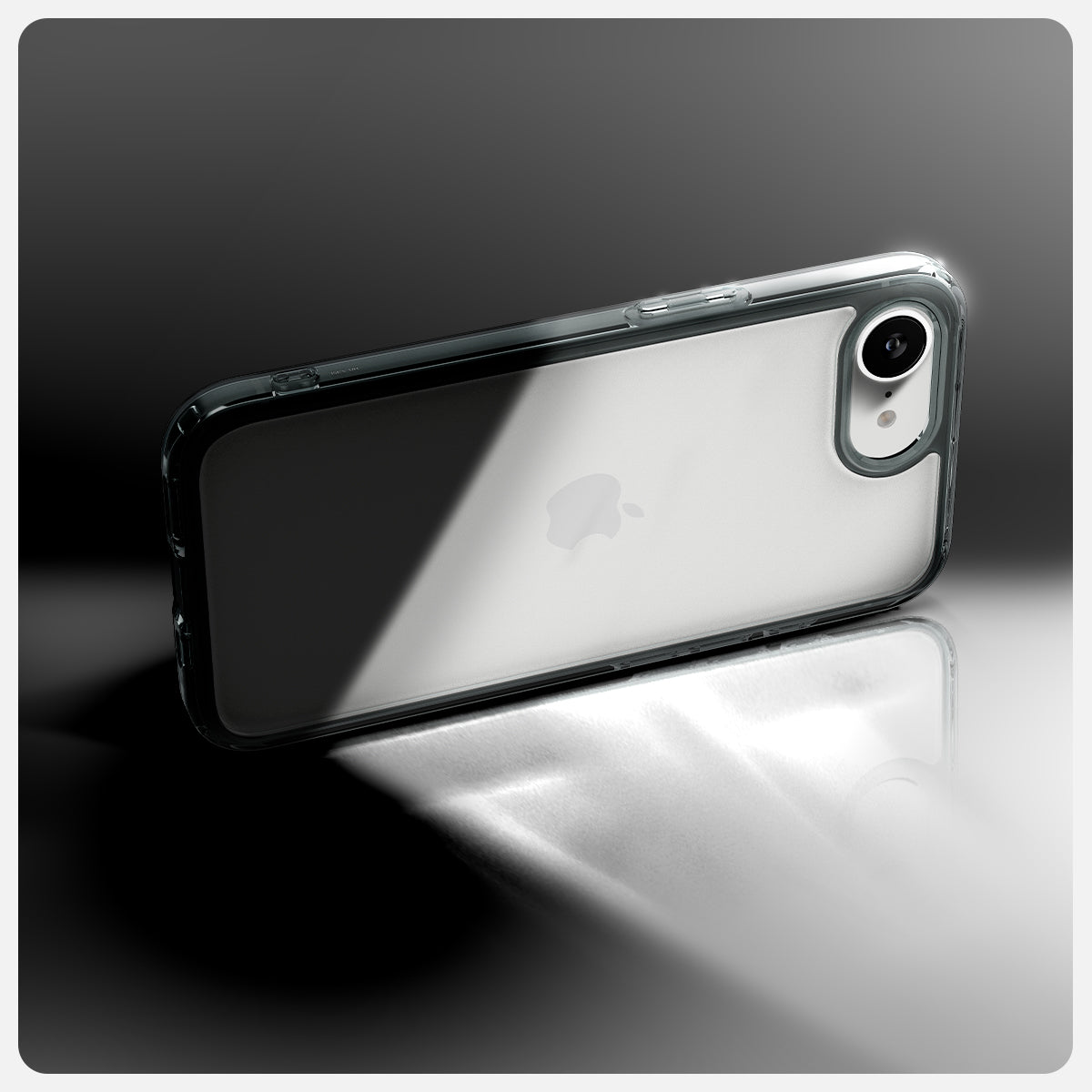 Handyhülle für iPhone 17e / 16e, Spigen Ultra Hybrid, Transparent-Rauchfarben