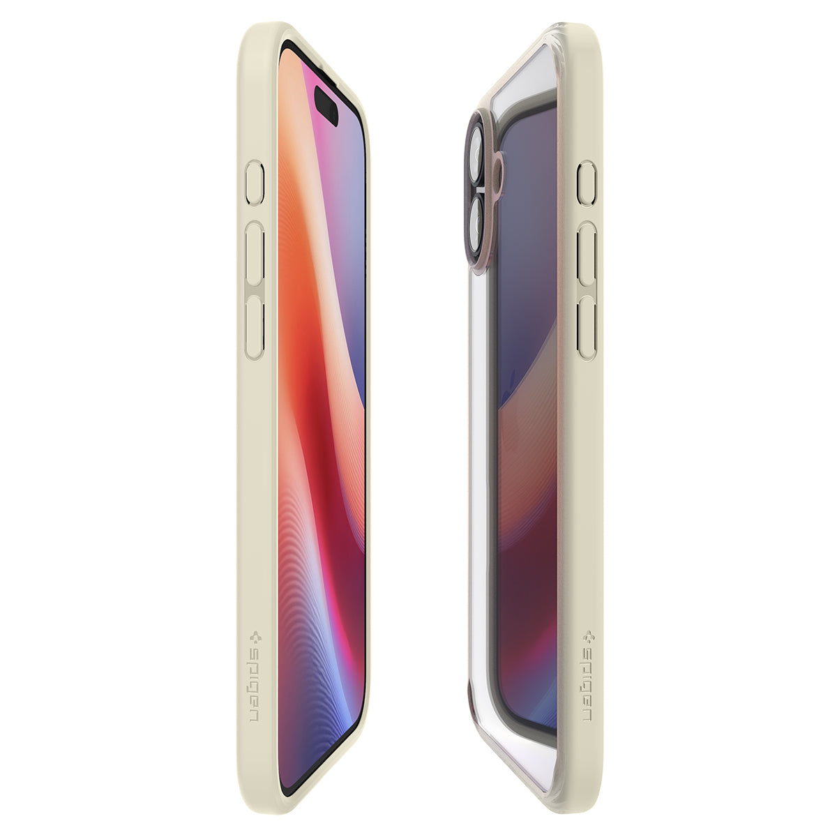 Handyhülle für iPhone 16 Plus, Spigen Ultra Hybrid, Transparent-Beige