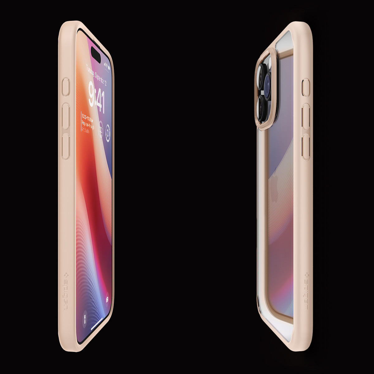 Handyhülle für iPhone 16 Pro, Spigen Ultra Hybrid, Transparent-Rosa