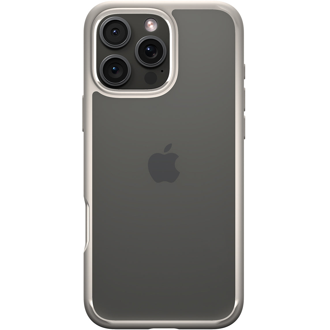 Handyhülle für iPhone 16 Pro Max, Spigen Ultra Hybrid, Transparent-Beige