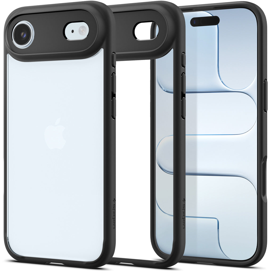 Handyhülle für iPhone Air, Spigen Ultra Hybrid, Transparent-Schwarz