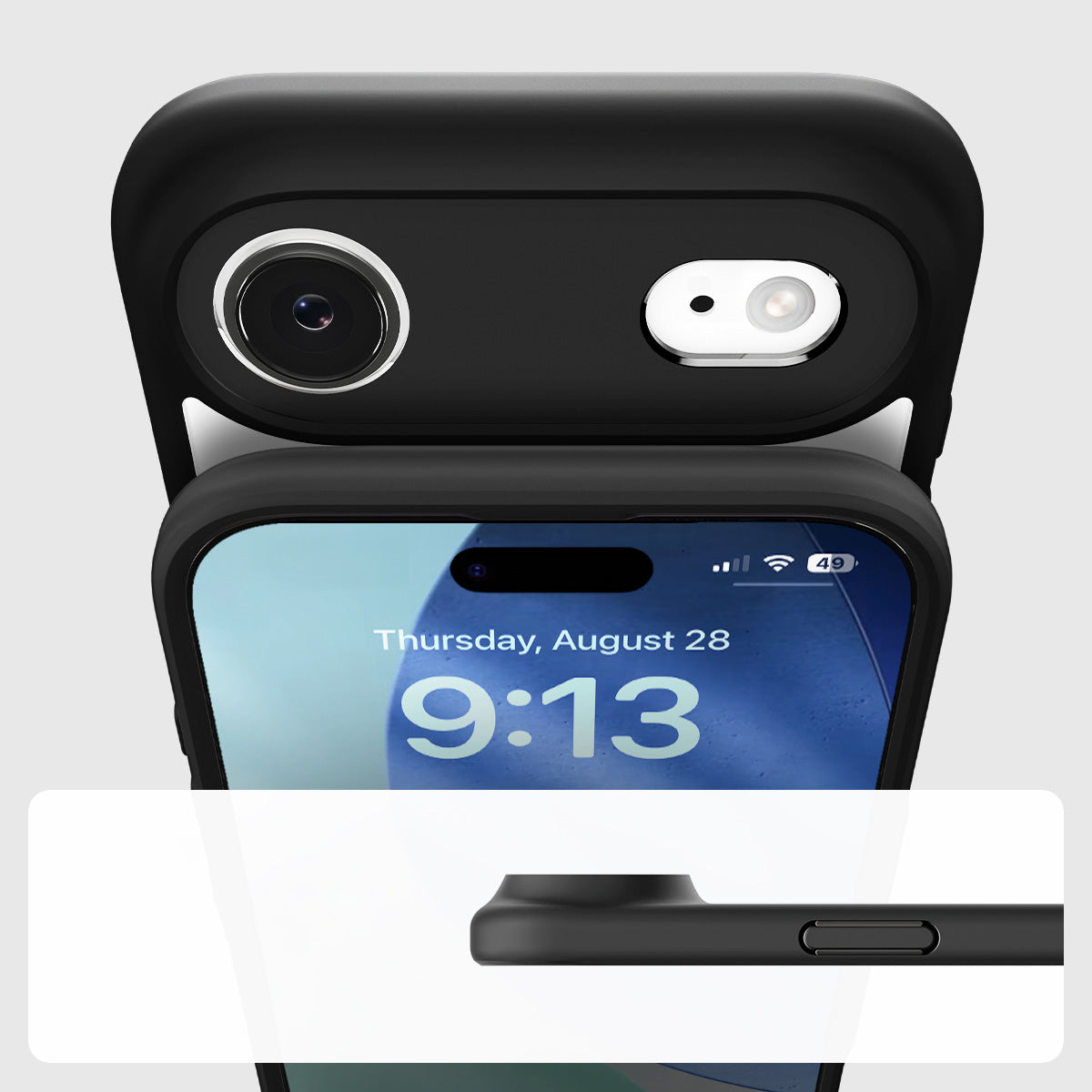 Handyhülle für iPhone Air, Spigen Ultra Hybrid, Transparent-Schwarz
