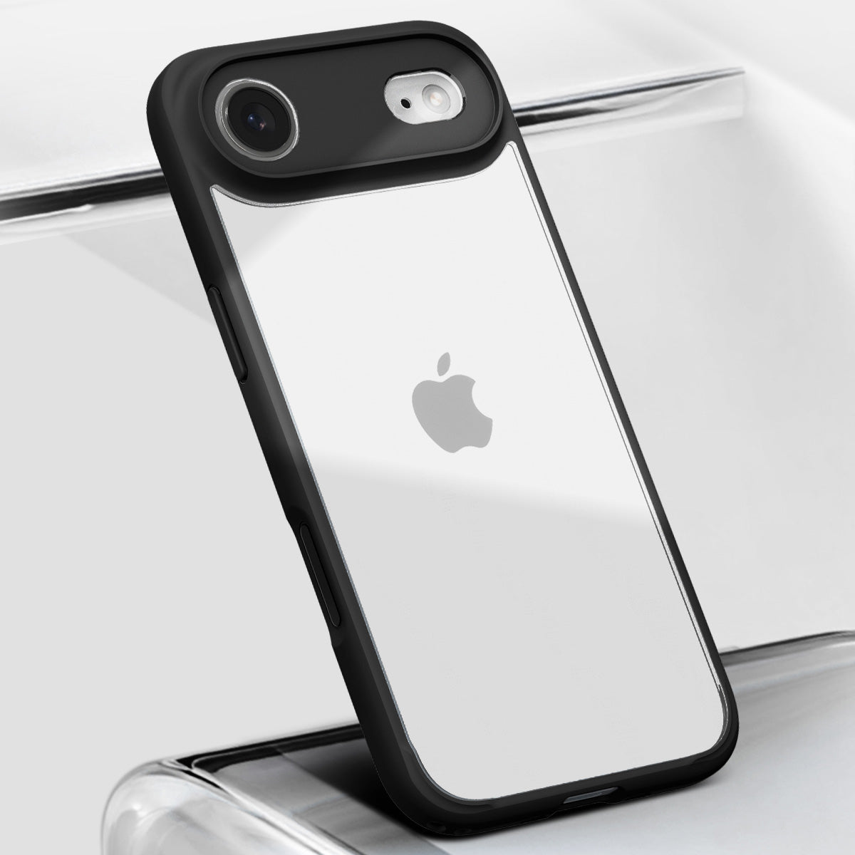 Handyhülle für iPhone Air, Spigen Ultra Hybrid, Transparent-Schwarz