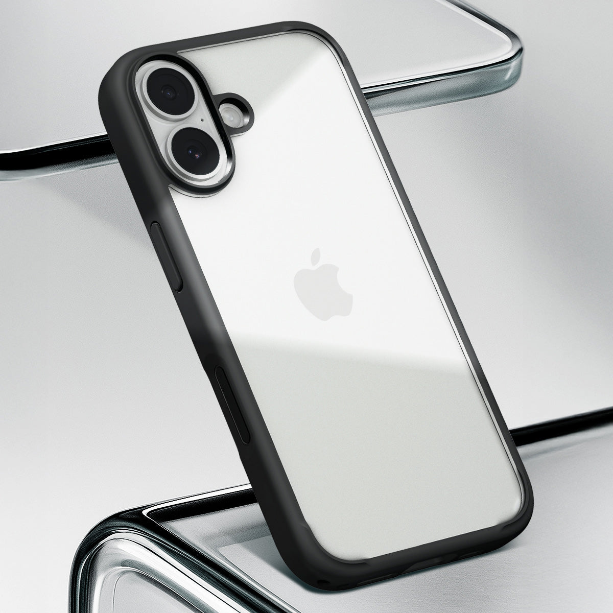 Handyhülle für iPhone 17, Spigen Ultra Hybrid, Transparent-Schwarz