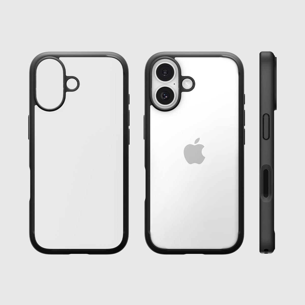 Handyhülle für iPhone 17, Spigen Ultra Hybrid, Transparent-Schwarz