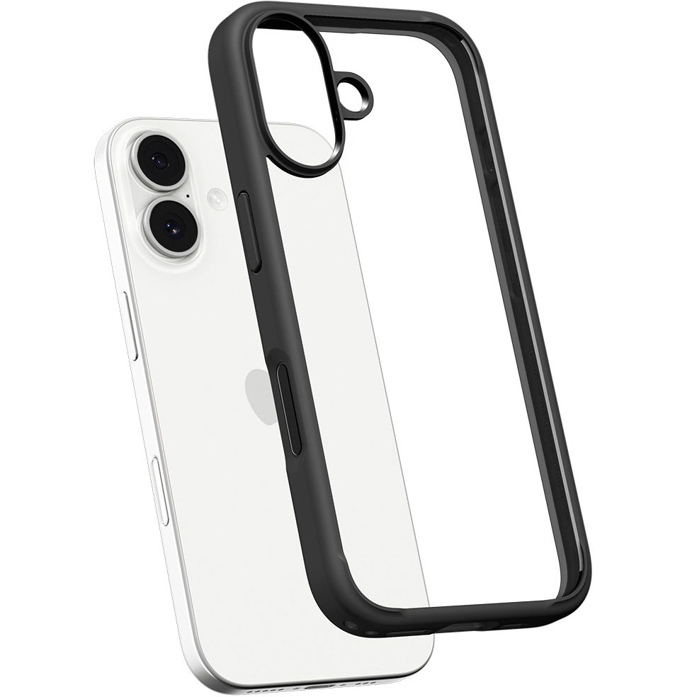 Handyhülle für iPhone 17, Spigen Ultra Hybrid, Transparent-Schwarz