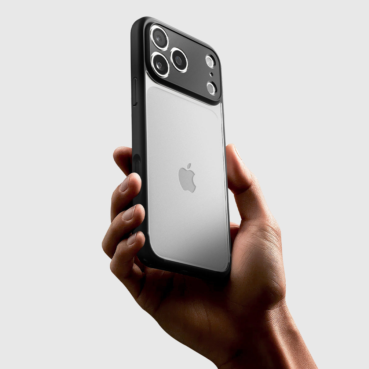 Handyhülle für iPhone 17 Pro, Spigen Ultra Hybrid, Transparent-Schwarz
