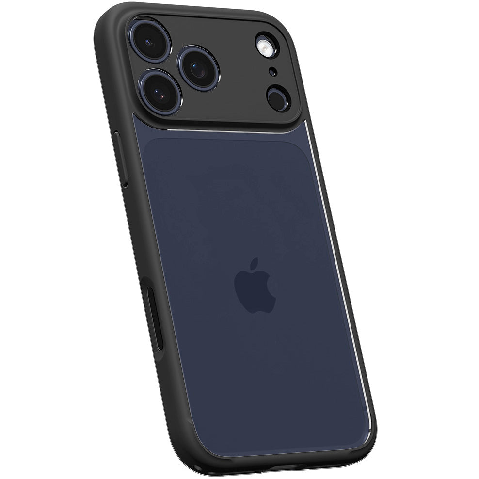 Handyhülle für iPhone 17 Pro, Spigen Ultra Hybrid, Transparent-Schwarz