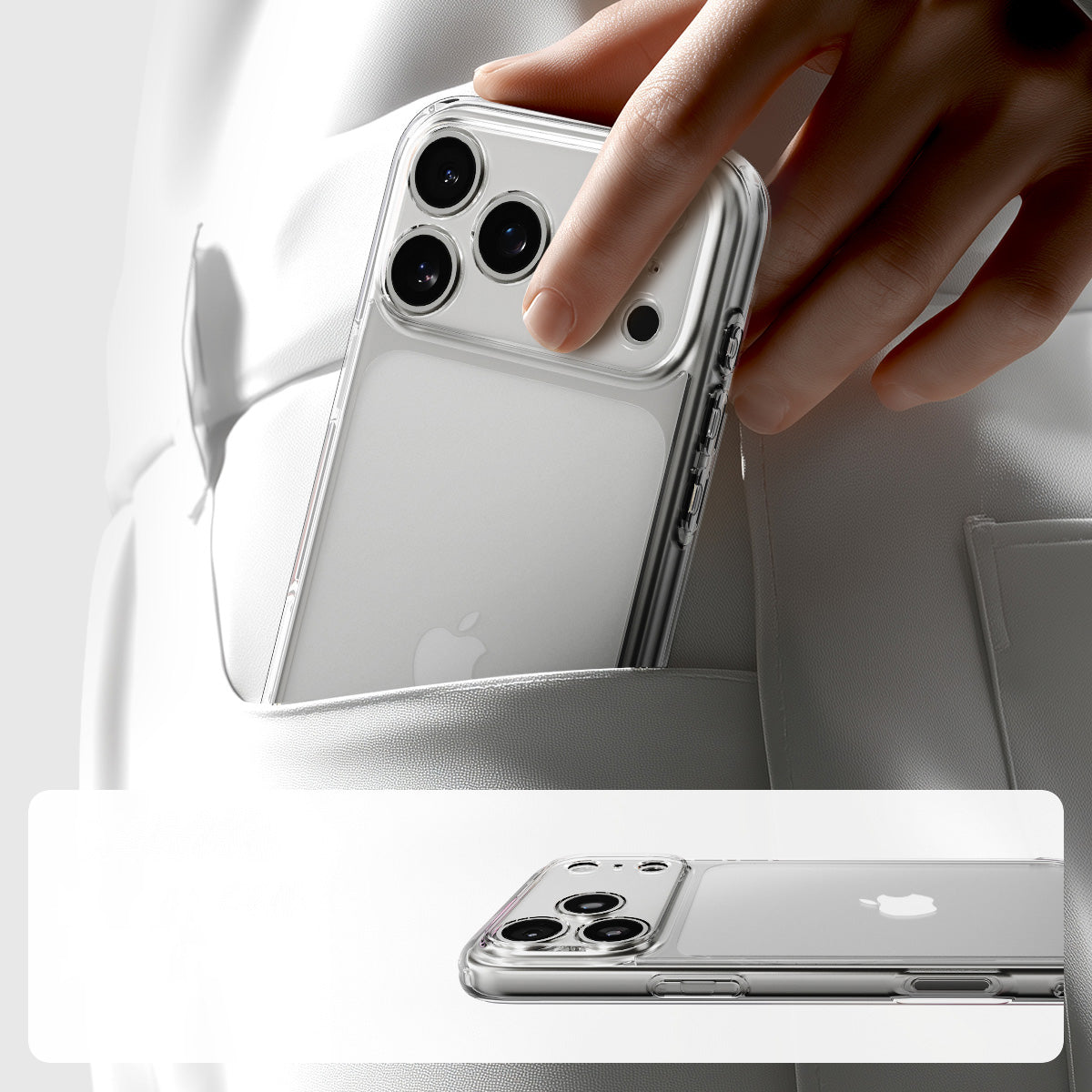 Handyhülle für iPhone 17 Pro Max, Spigen Ultra Hybrid, Transparent