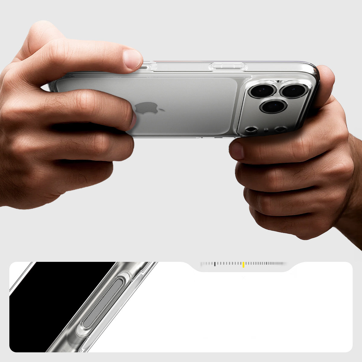 Handyhülle für iPhone 17 Pro Max, Spigen Ultra Hybrid, Transparent