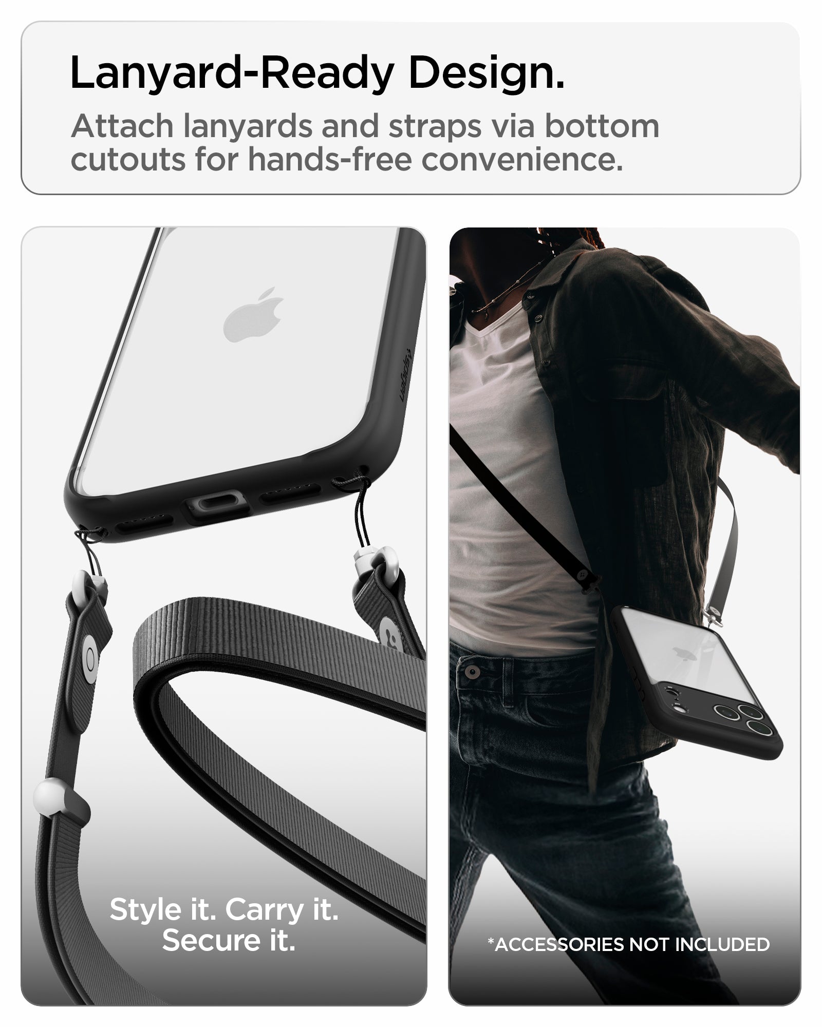 Handyhülle für iPhone 18 Pro Max, Spigen Ultra Hybrid, Transparent-Schwarz (13/13)