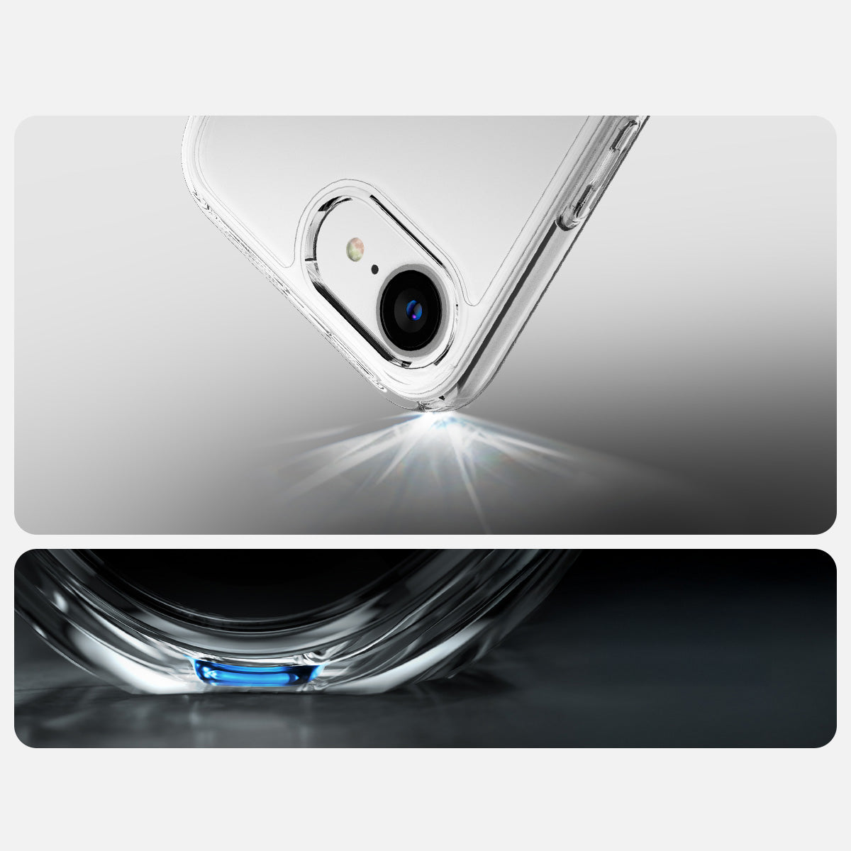 Handyhülle für iPhone 17e / 16e, Spigen Ultra Hybrid, Transparent