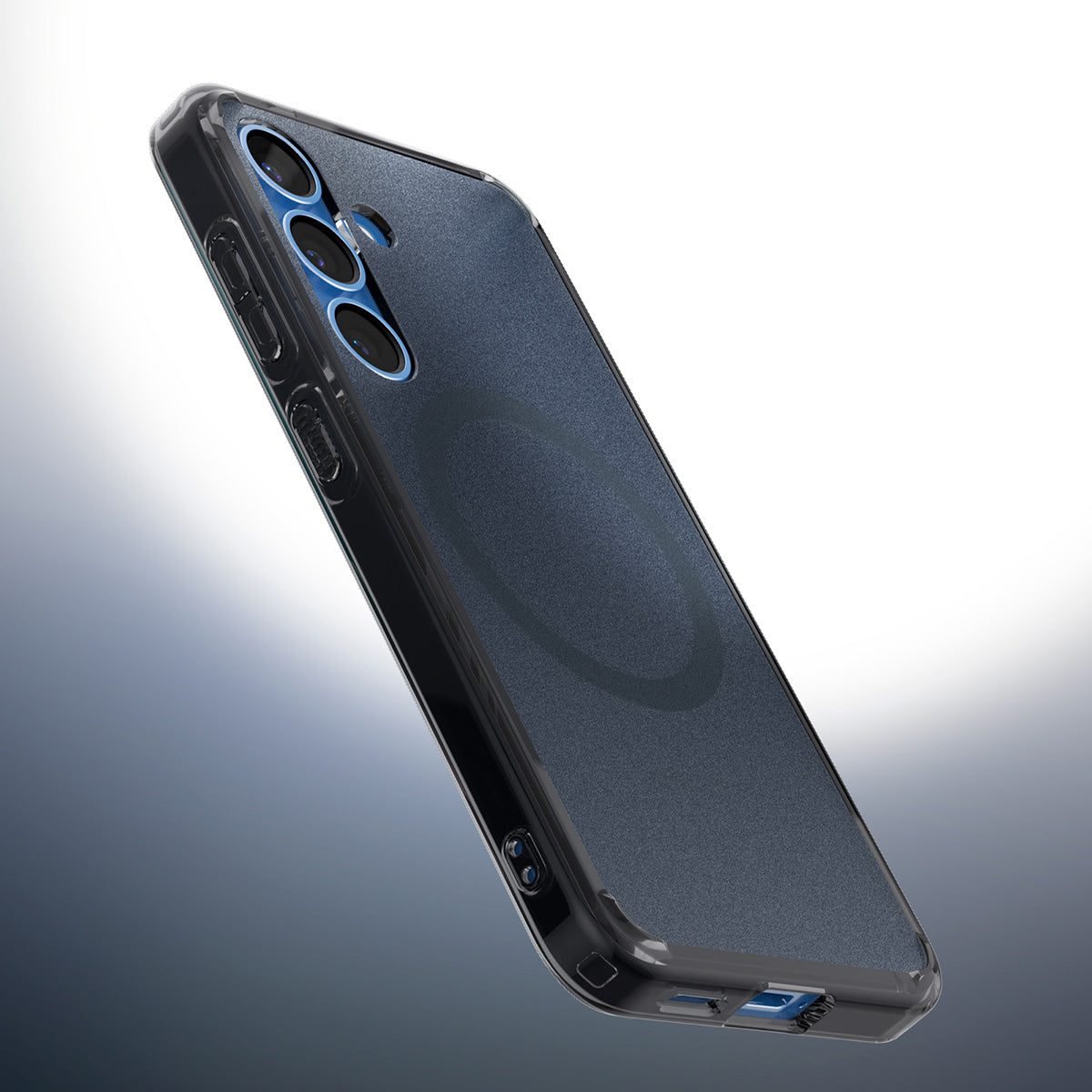 Handyhülle für Galaxy S25, Spigen Ultra Hybrid Mag mit MagSafe, Durchscheinend-Schwarz