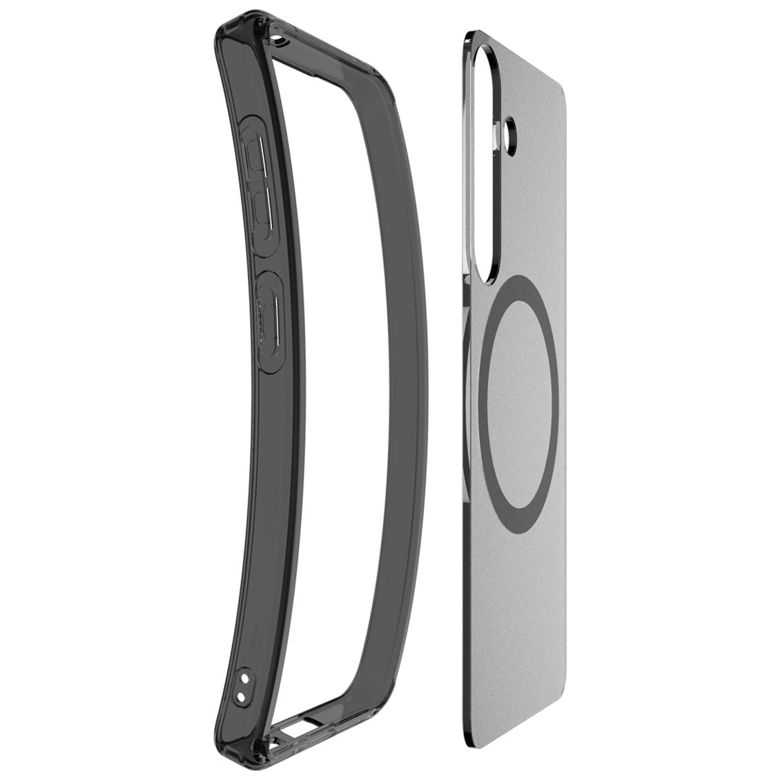 Handyhülle für Galaxy S25, Spigen Ultra Hybrid Mag mit MagSafe, Durchscheinend-Schwarz