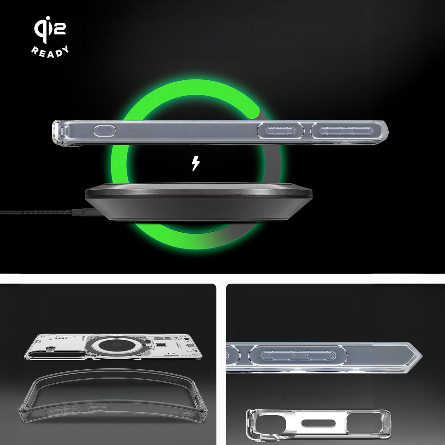 Handyhülle für Galaxy S25, Spigen Ultra Hybrid Mag mit MagSafe, Transparent-Gemustert (Neo One)