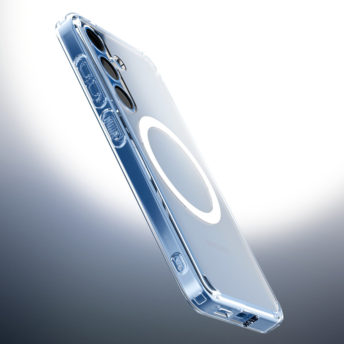Handyhülle für Galaxy S25 Plus, Spigen Ultra Hybrid Mag mit MagSafe, Transparent-Weiß