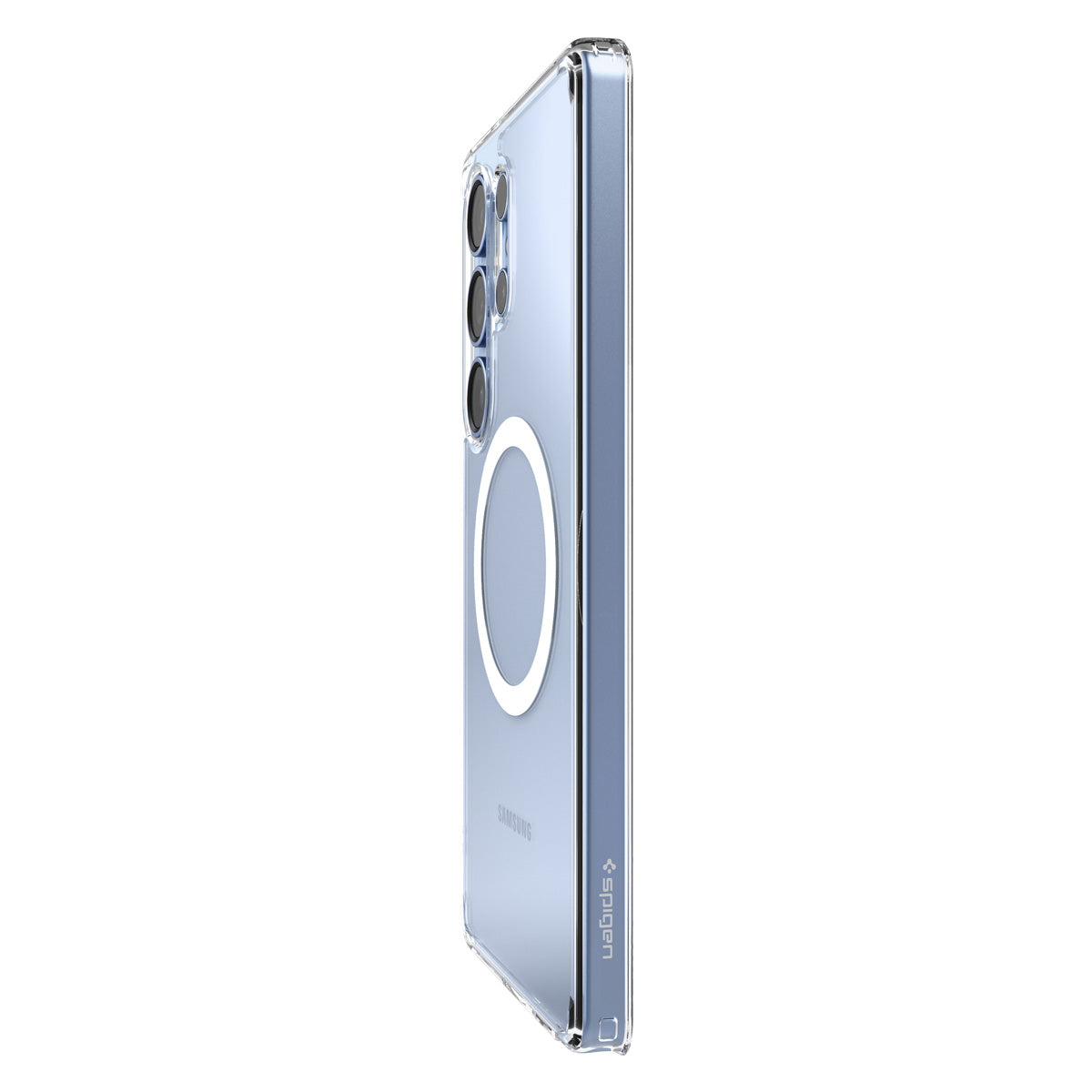 Handyhülle für Galaxy S25 Ultra, Spigen Ultra Hybrid Mag mit MagSafe, Transparent-Weiß