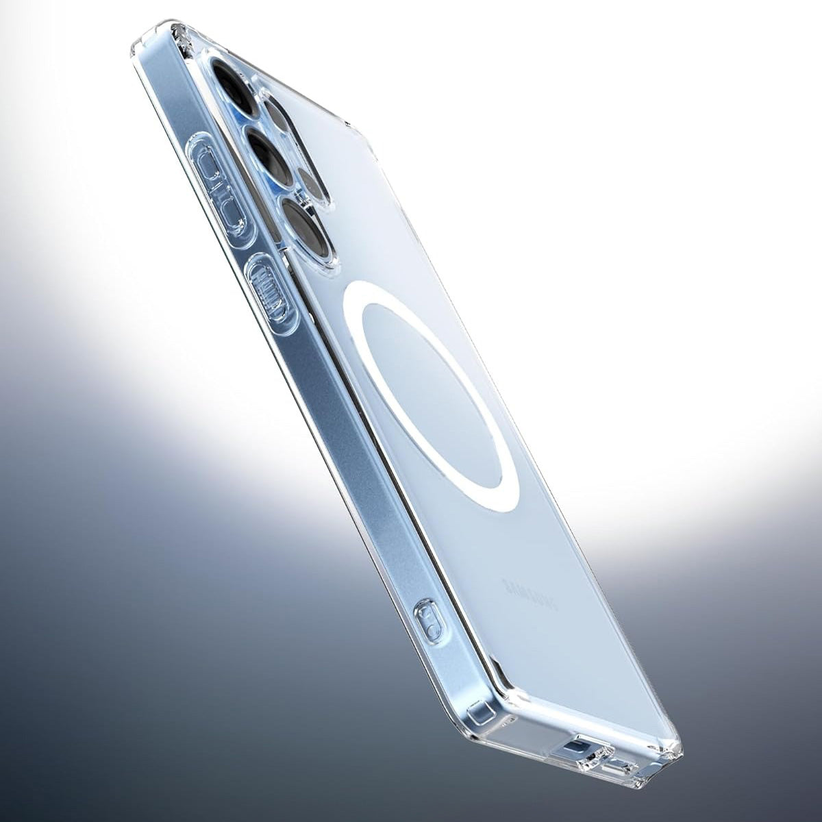 Handyhülle für Galaxy S25 Ultra, Spigen Ultra Hybrid Mag mit MagSafe, Transparent-Weiß