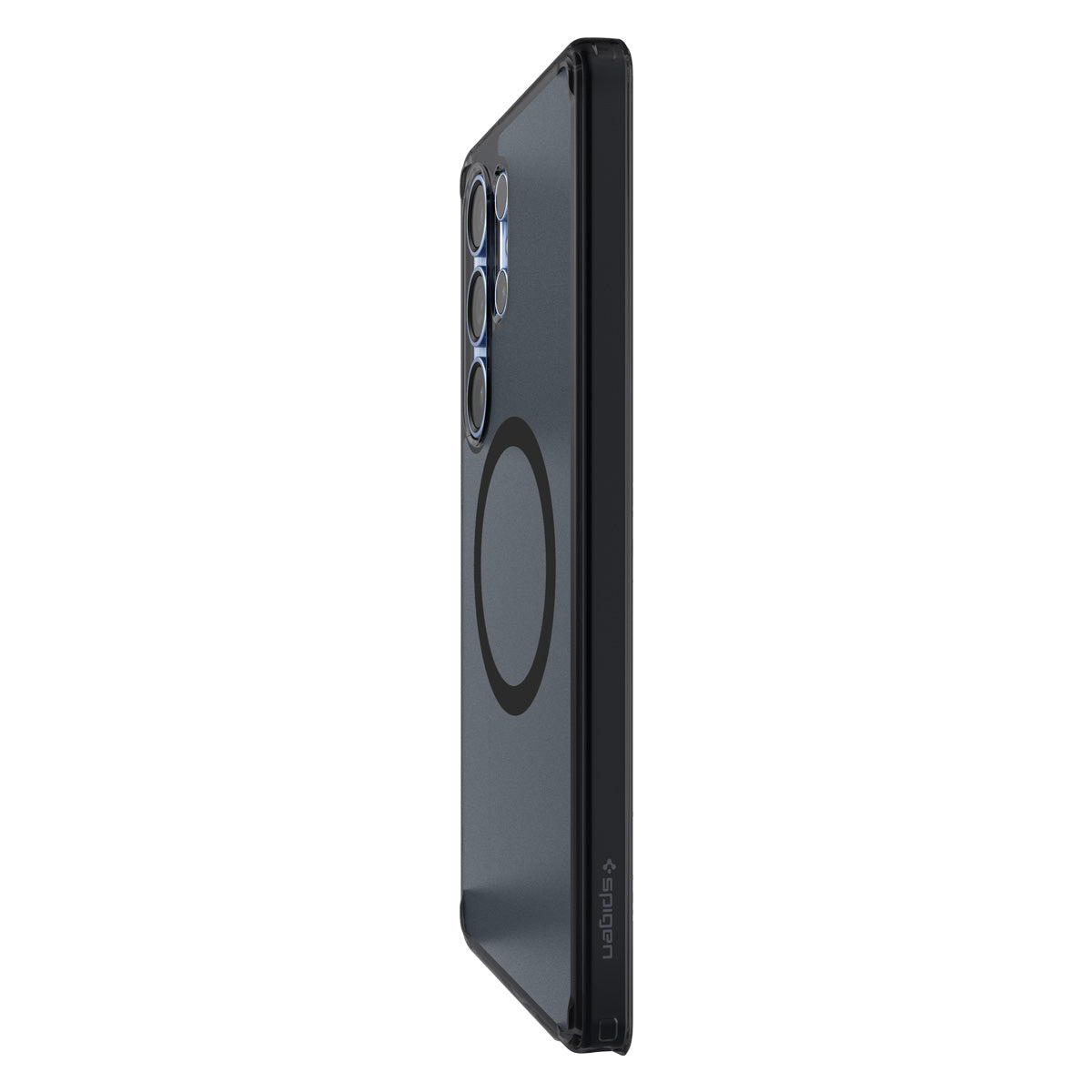 Handyhülle für Galaxy S25 Ultra, Spigen Ultra Hybrid Mag mit MagSafe, Durchscheinend-Schwarz