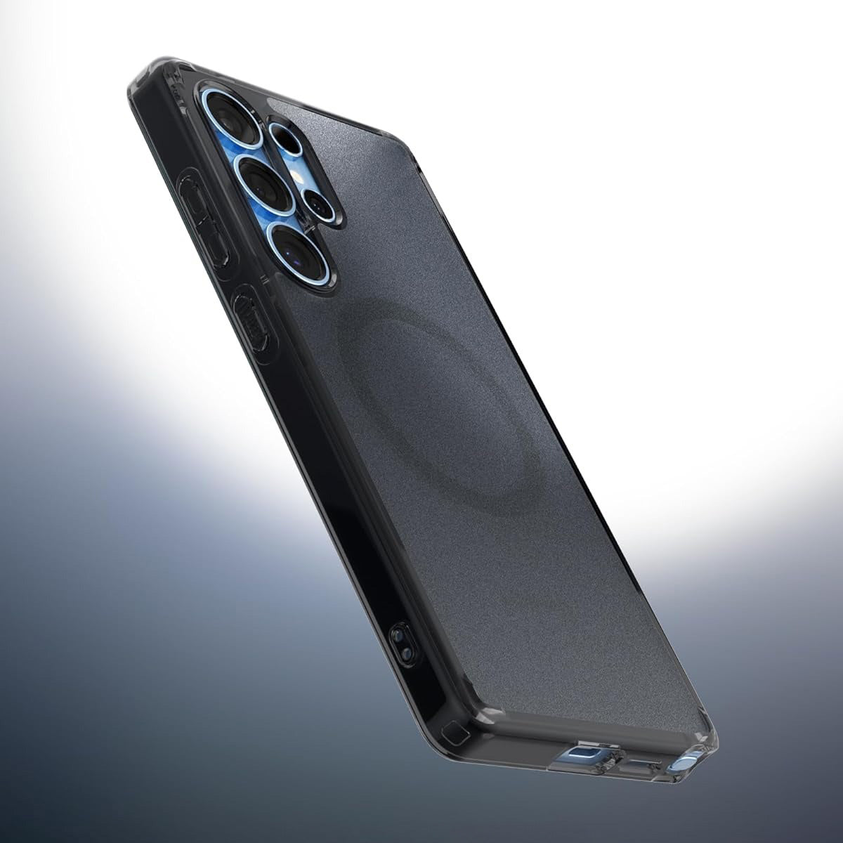 Handyhülle für Galaxy S25 Ultra, Spigen Ultra Hybrid Mag mit MagSafe, Durchscheinend-Schwarz