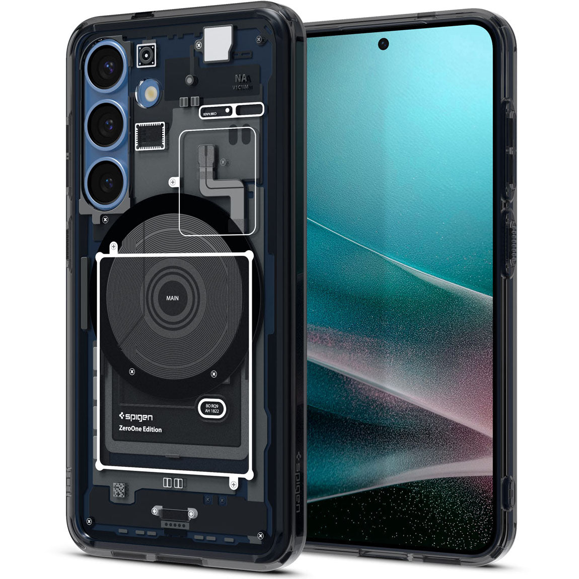 Handyhülle für Galaxy S25, Spigen Ultra Hybrid Mag mit MagSafe, Rauchfarben-Grau (Zero One)