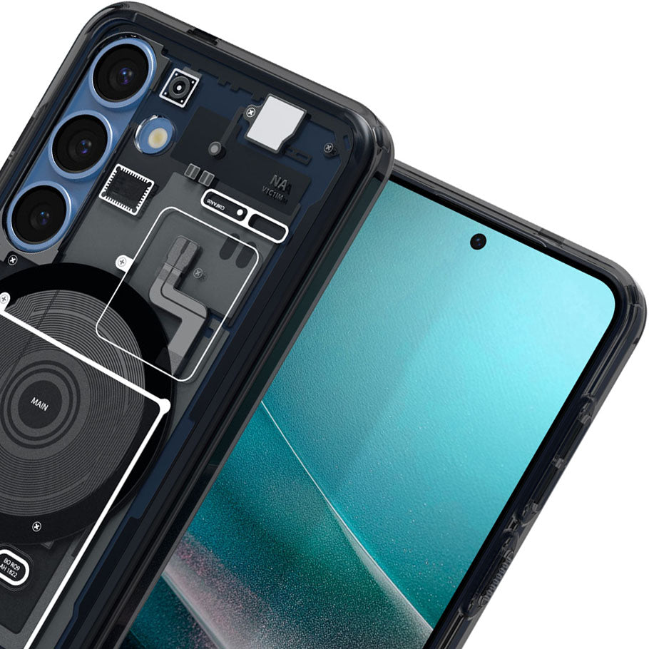 Handyhülle für Galaxy S25, Spigen Ultra Hybrid Mag mit MagSafe, Rauchfarben-Grau (Zero One)