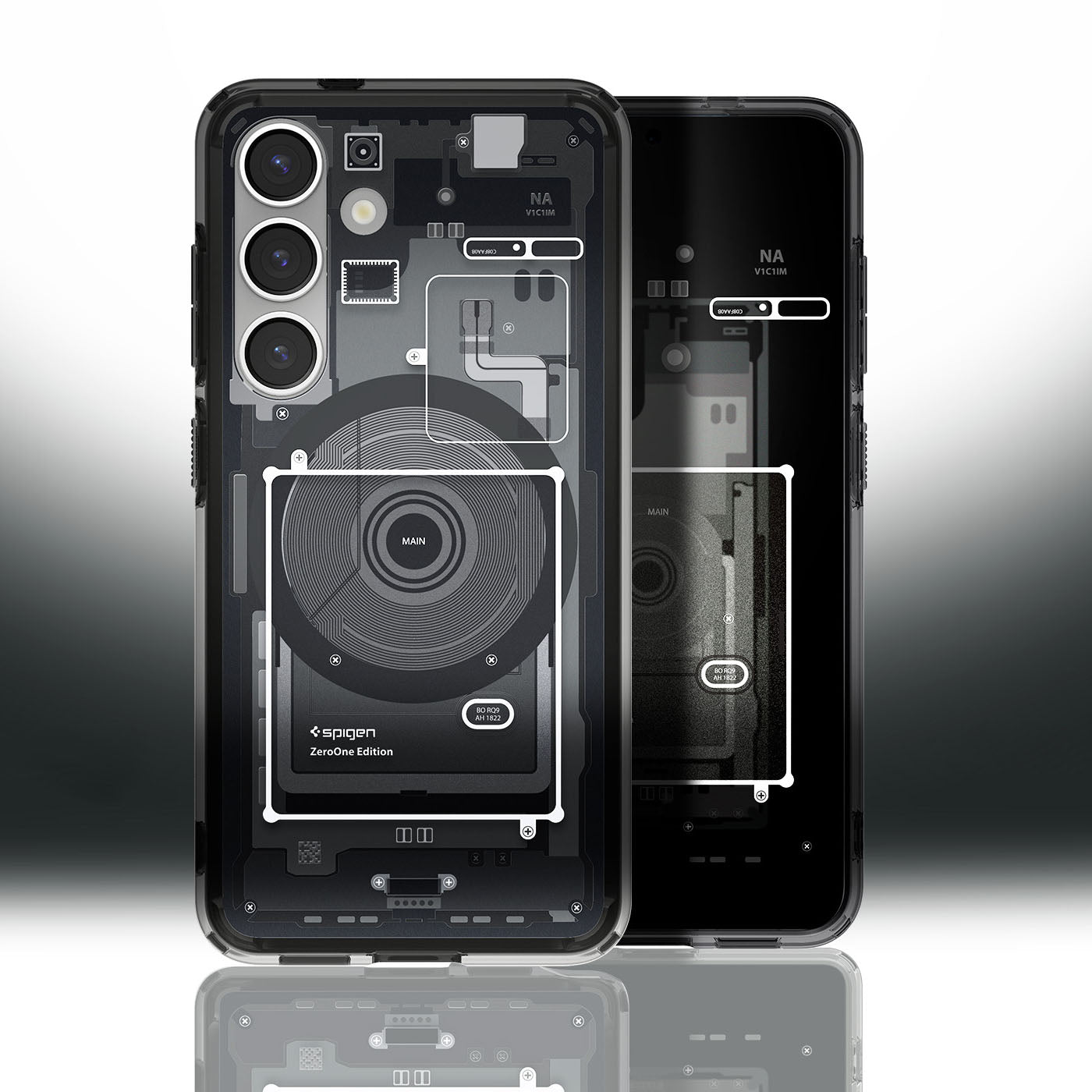 Handyhülle für Galaxy S25, Spigen Ultra Hybrid Mag mit MagSafe, Rauchfarben-Grau (Zero One)