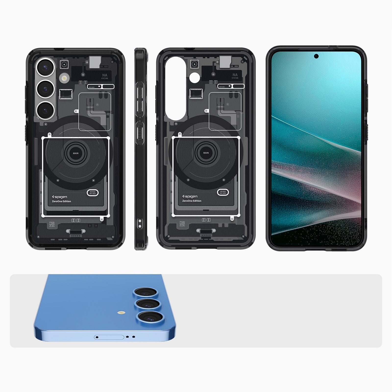 Handyhülle für Galaxy S25, Spigen Ultra Hybrid Mag mit MagSafe, Rauchfarben-Grau (Zero One)