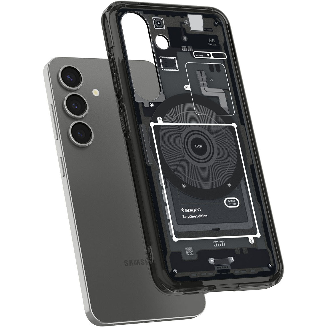 Handyhülle für Galaxy S25, Spigen Ultra Hybrid Mag mit MagSafe, Rauchfarben-Grau (Zero One)