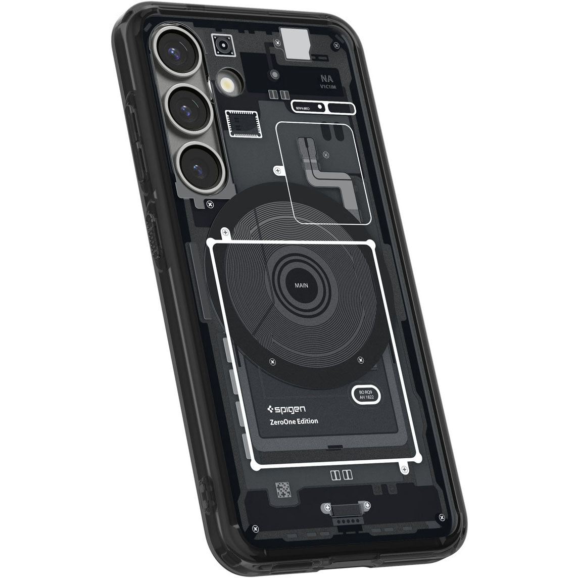 Handyhülle für Galaxy S25, Spigen Ultra Hybrid Mag mit MagSafe, Rauchfarben-Grau (Zero One)