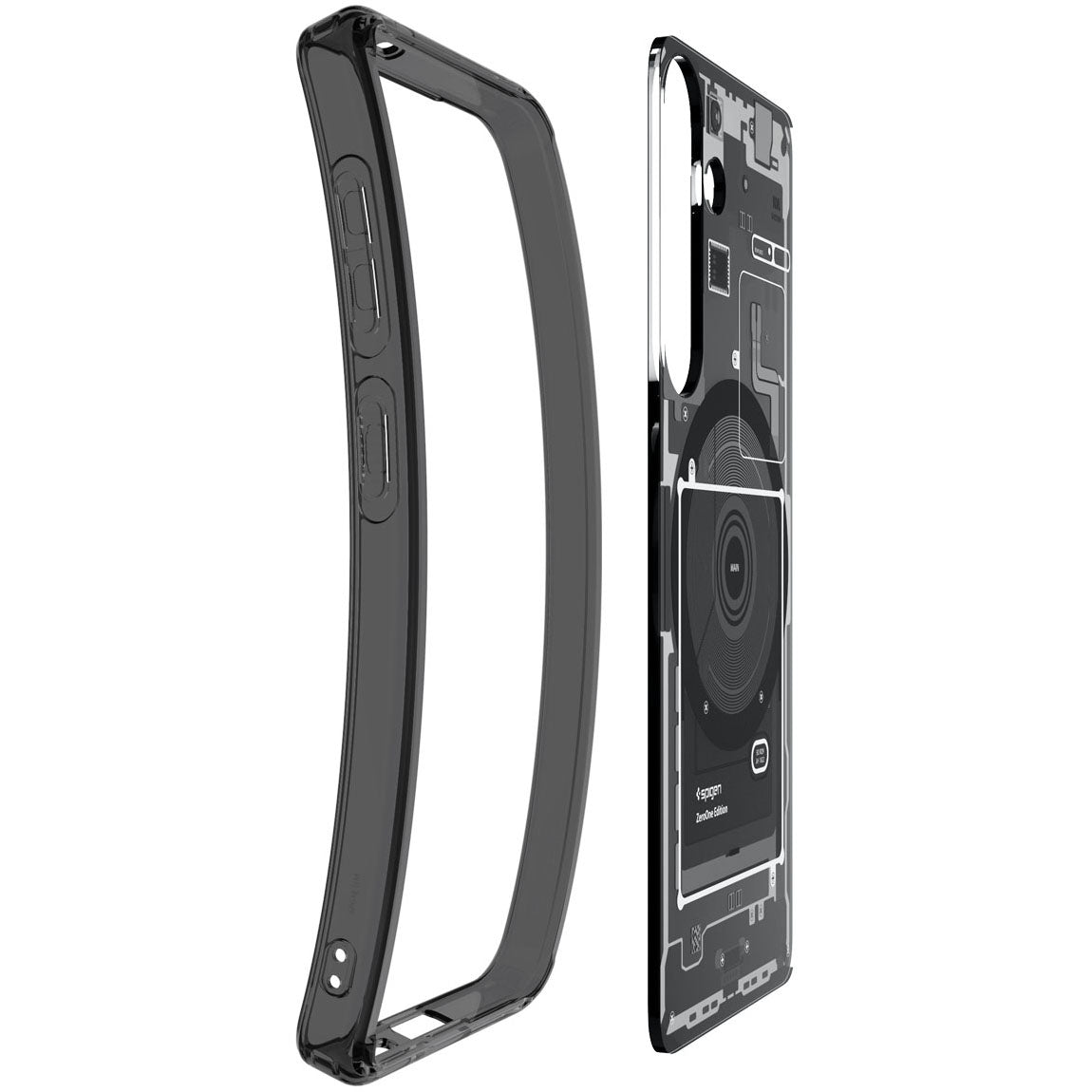 Handyhülle für Galaxy S25, Spigen Ultra Hybrid Mag mit MagSafe, Rauchfarben-Grau (Zero One)