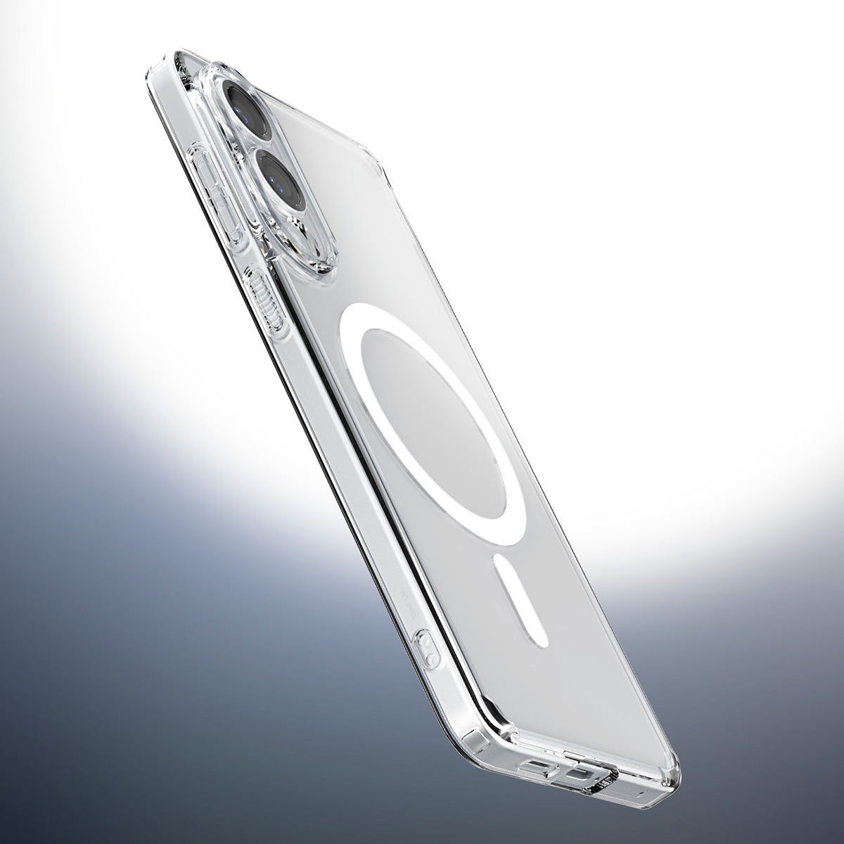 Handyhülle für Galaxy S25 Edge, Spigen Ultra Hybrid Mag mit MagSafe, Transparent-Weiß