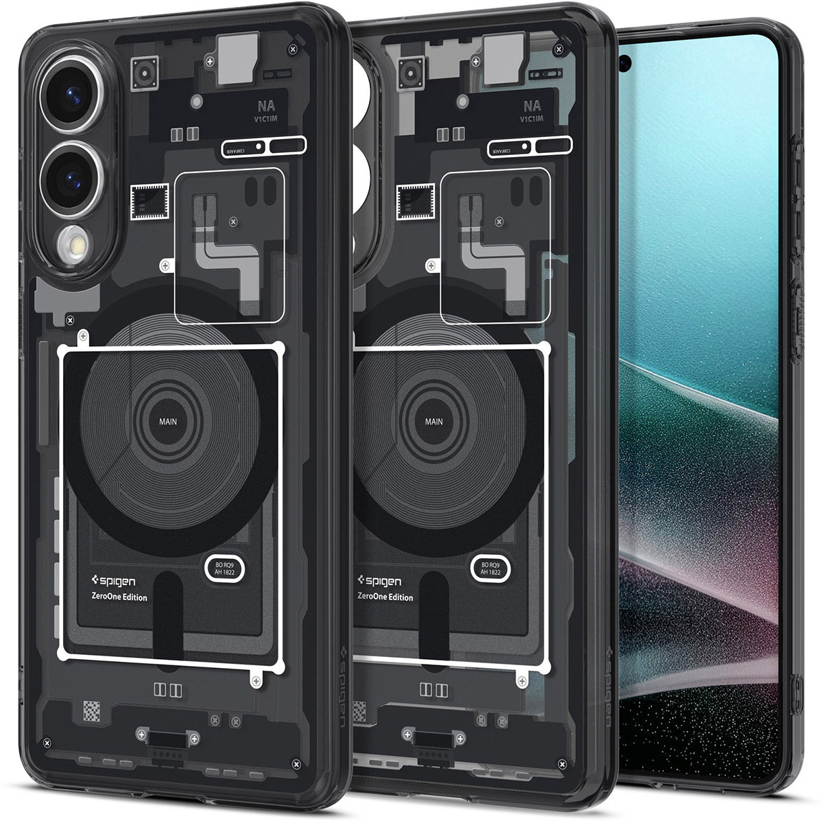 Handyhülle für Galaxy S25 Edge, Spigen Ultra Hybrid Mag mit MagSafe, Rauchfarben-Grau (Zero One)