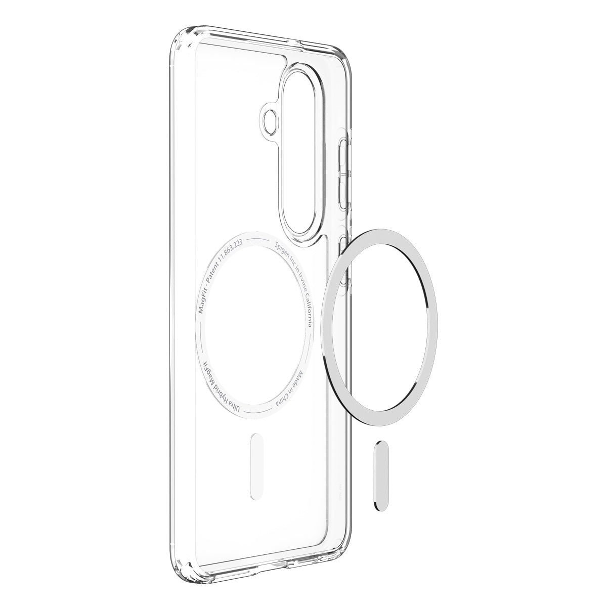 Handyhülle für Galaxy S26, Spigen Ultra Hybrid Mag mit MagSafe, Transparent-Weiß