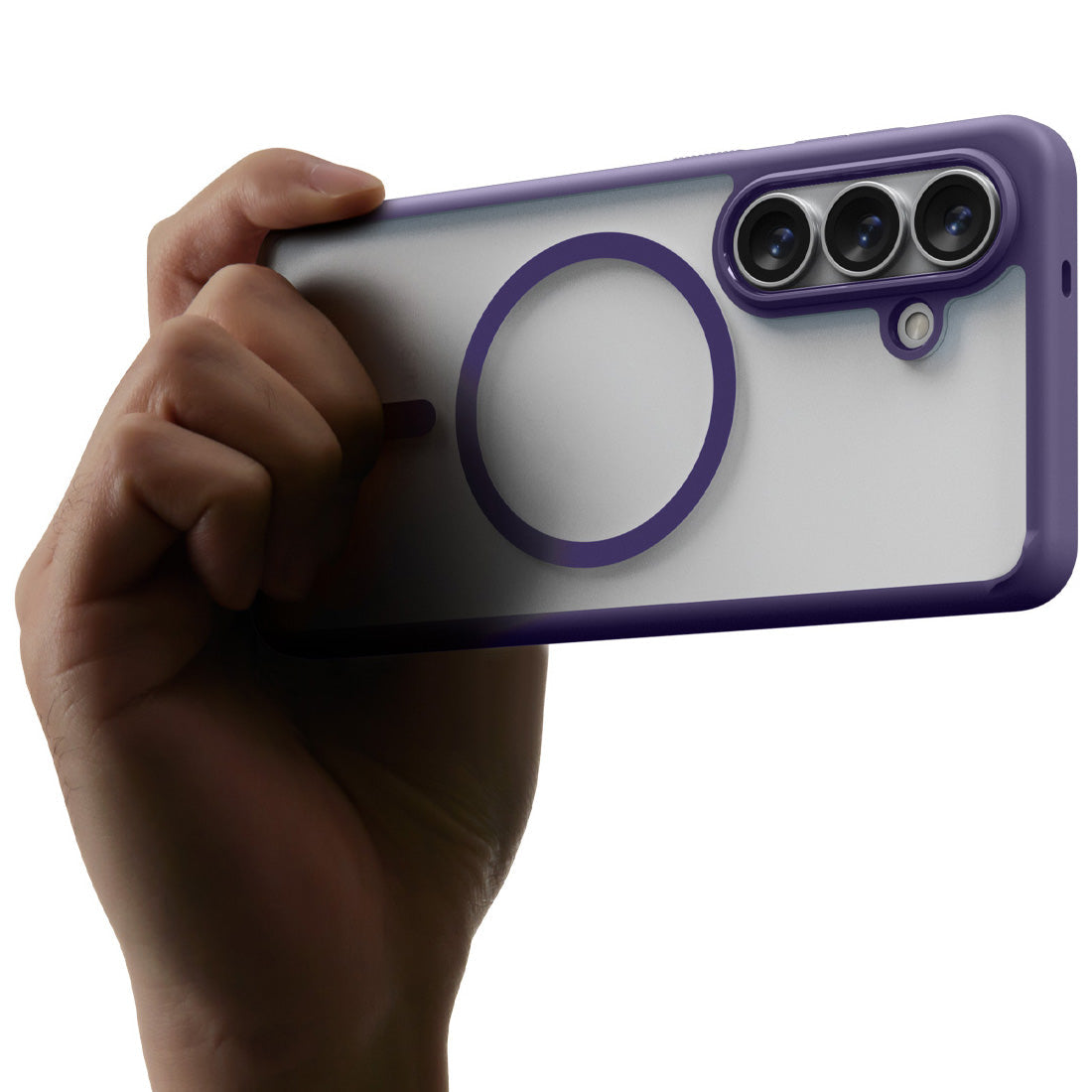 Handyhülle für Galaxy S26, Spigen Ultra Hybrid Mag mit MagSafe, Transparent-Violett