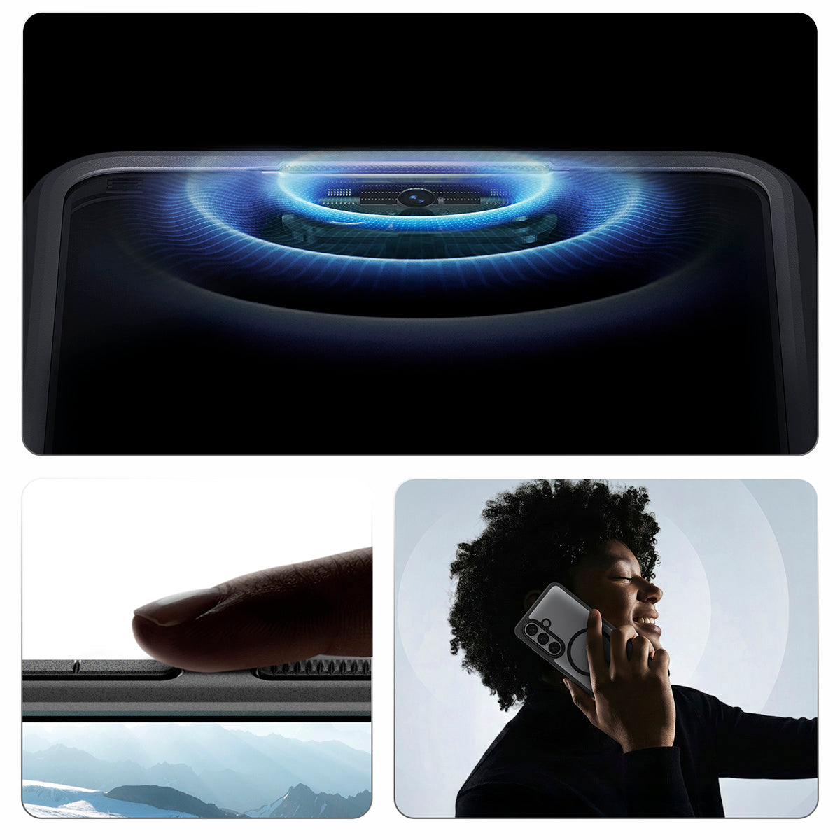 Handyhülle für Galaxy S26, Spigen Ultra Hybrid Mag mit MagSafe, Transparent-Schwarz