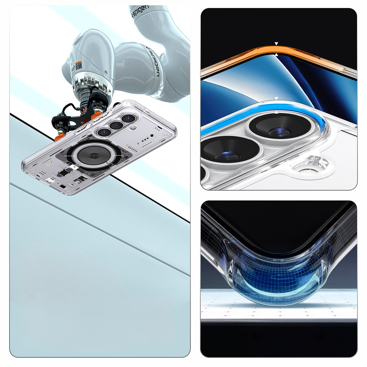 Handyhülle für Galaxy S26, Spigen Ultra Hybrid Mag mit MagSafe, Transparent-Gemustert (Neo One)