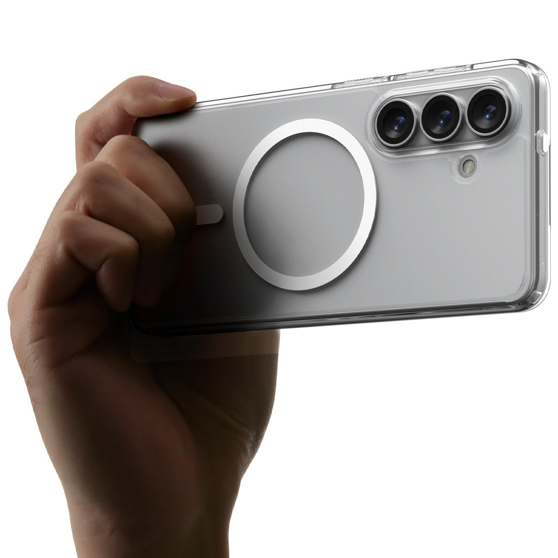 Handyhülle für Galaxy S26 Plus, Spigen Ultra Hybrid Mag mit MagSafe, Transparent-Weiß