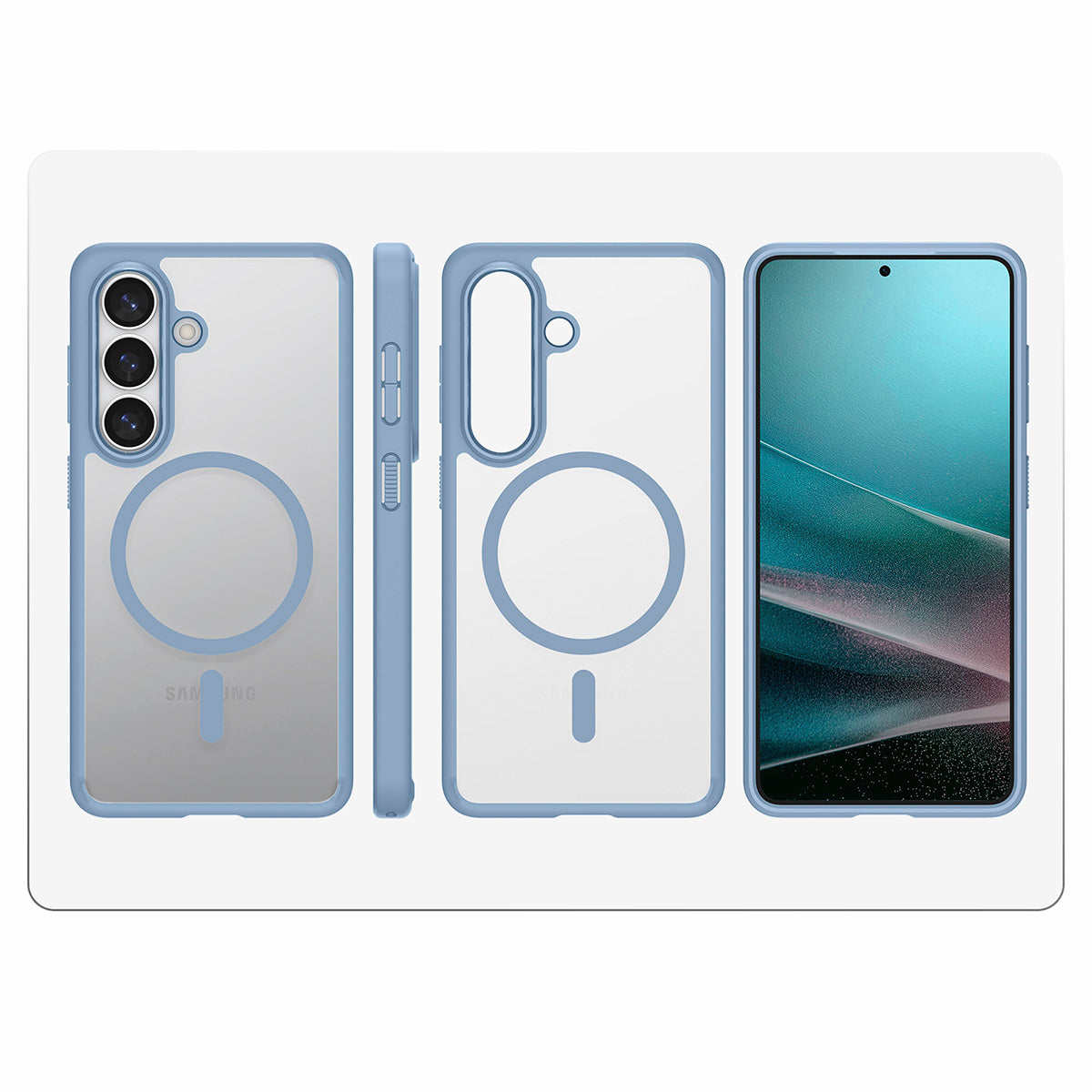Handyhülle für Galaxy S26 Plus, Spigen Ultra Hybrid Mag mit MagSafe, Transparent-Blau