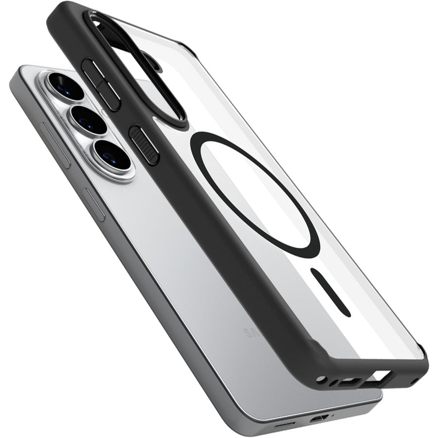 Handyhülle für Galaxy S26 Plus, Spigen Ultra Hybrid Mag mit MagSafe, Transparent-Schwarz