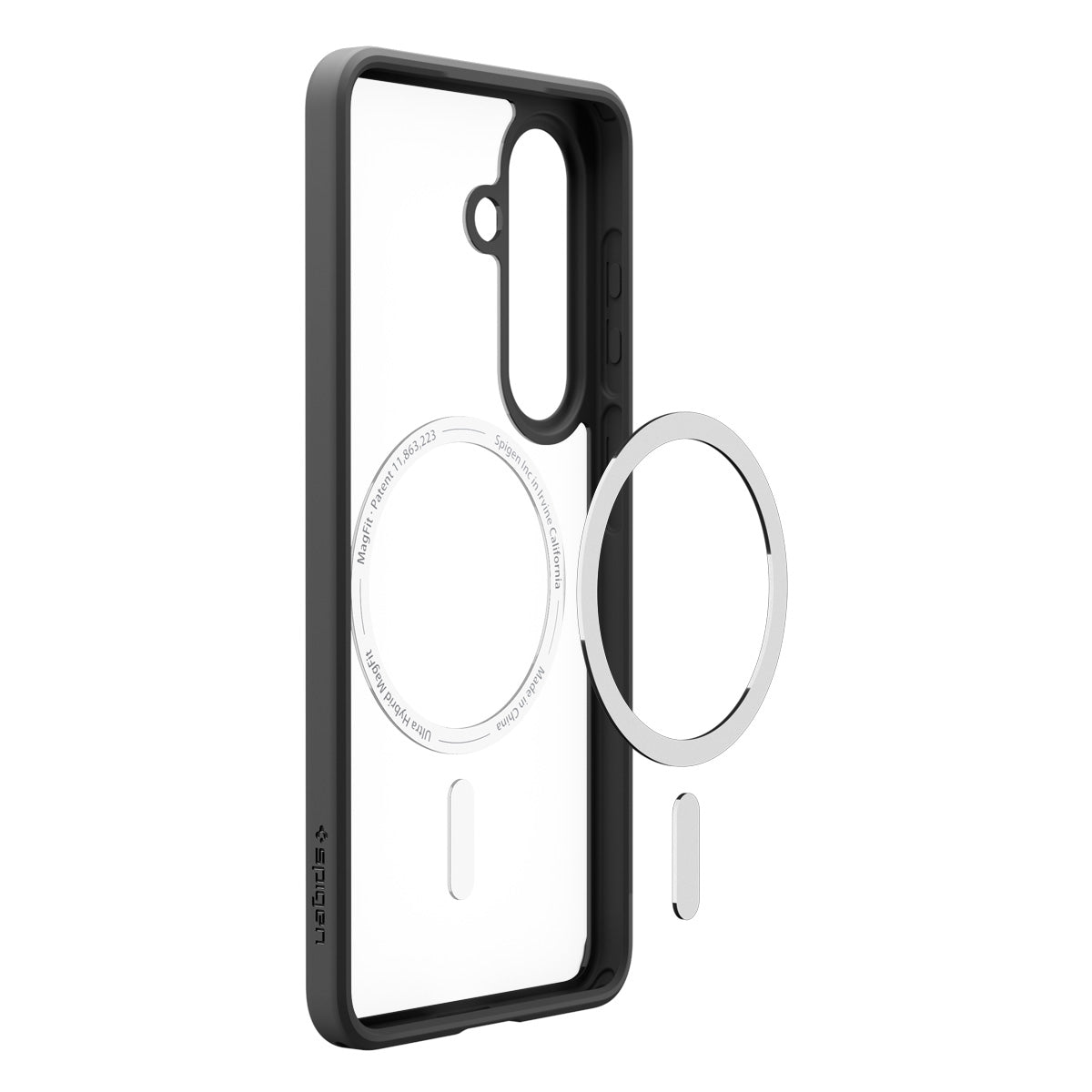 Handyhülle für Galaxy S26 Plus, Spigen Ultra Hybrid Mag mit MagSafe, Transparent-Schwarz