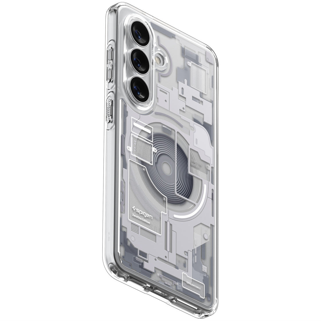Handyhülle für Galaxy S26 Plus, Spigen Ultra Hybrid Mag mit MagSafe, Weiß-Grau (Zero One)