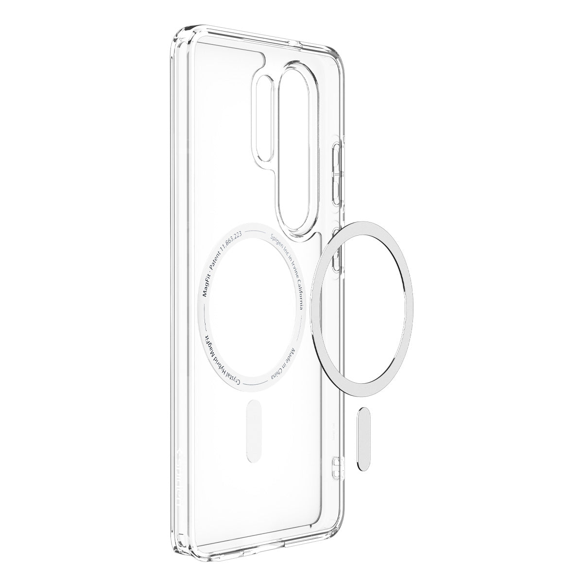 Handyhülle für Galaxy S26 Ultra, Spigen Ultra Hybrid Mag mit MagSafe, Transparent-Weiß