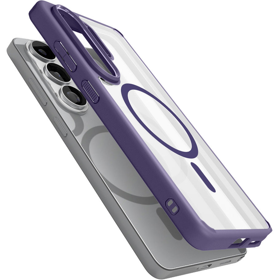 Handyhülle für Galaxy S26 Ultra, Spigen Ultra Hybrid Mag mit MagSafe, Transparent-Violett
