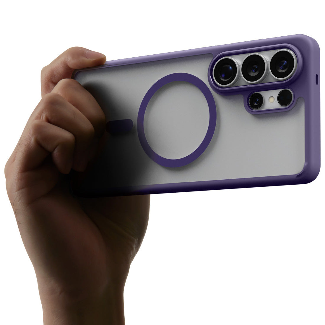 Handyhülle für Galaxy S26 Ultra, Spigen Ultra Hybrid Mag mit MagSafe, Transparent-Violett