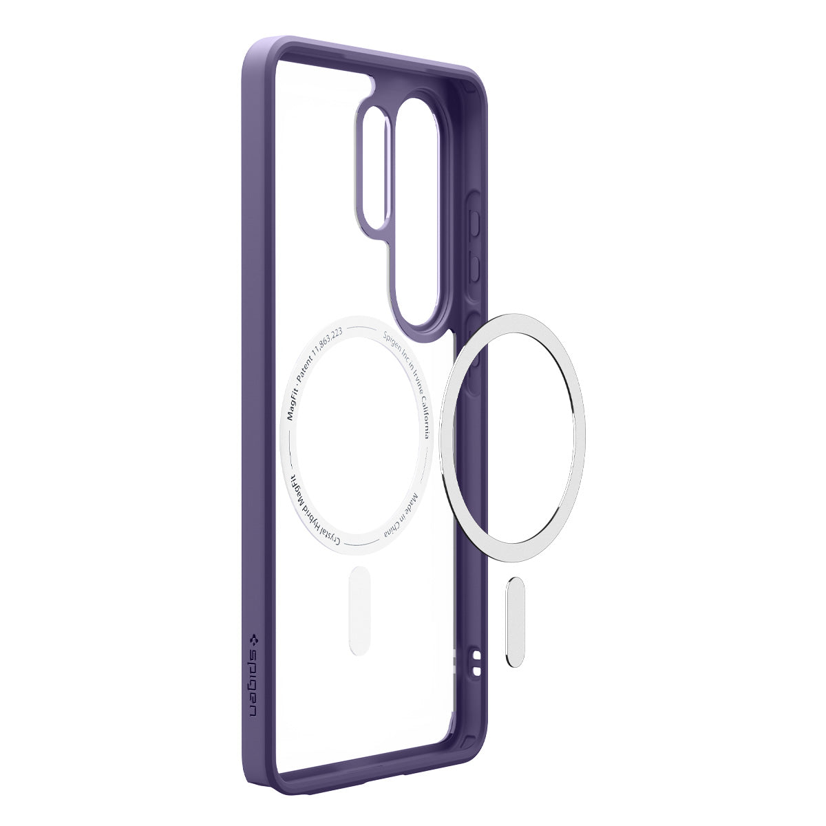 Handyhülle für Galaxy S26 Ultra, Spigen Ultra Hybrid Mag mit MagSafe, Transparent-Violett