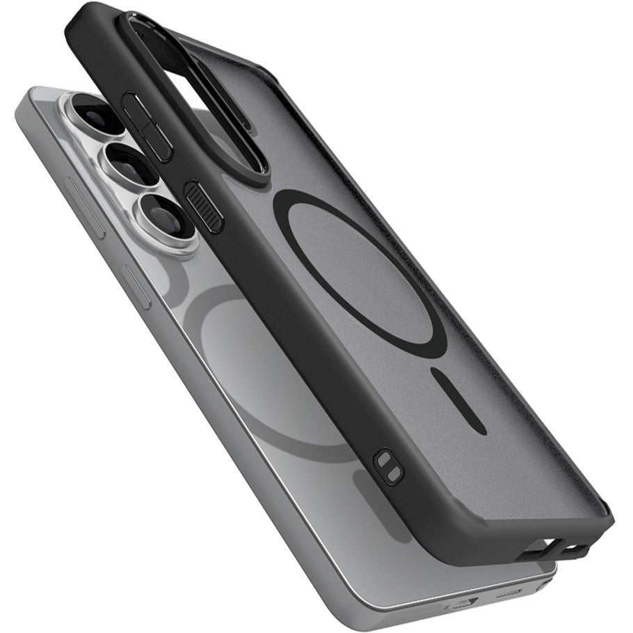 Handyhülle für Galaxy S26 Ultra, Spigen Ultra Hybrid Mag mit MagSafe, Durchscheinend-Schwarz